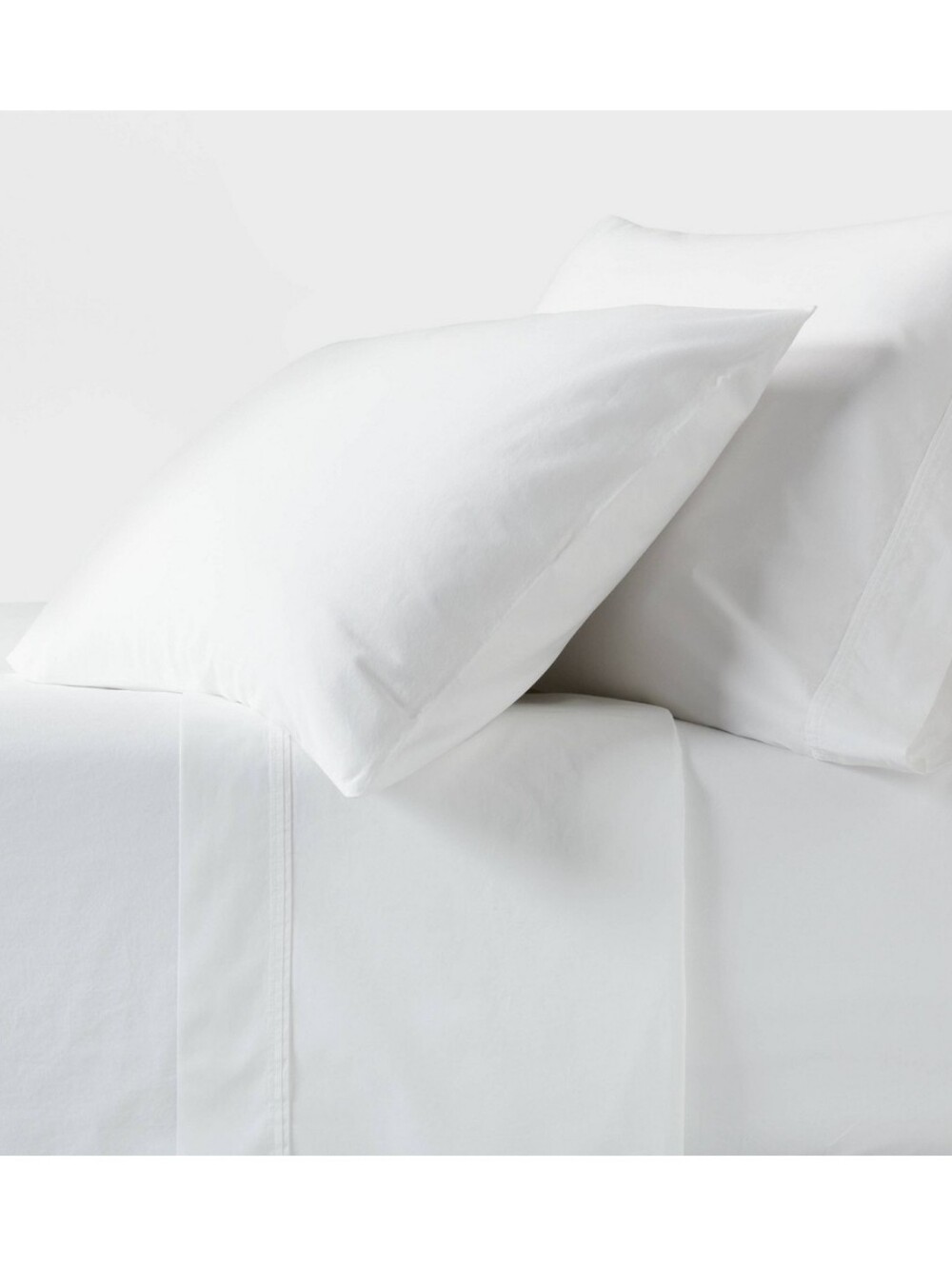 Full 250 Thread Count Organic Percale Sheet Set True White - Threshold™: GOTS Ce
